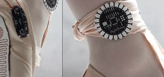 New Wearable Tech Captures Dance Movements Transforms Them Into Visual Sensations Wearable e-traces ballet shoes