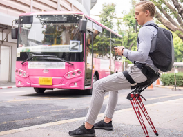 LEX Wearable Chair Lets You Sit Wherever You Want and Also Enhances Your Posture Lex wearable chair