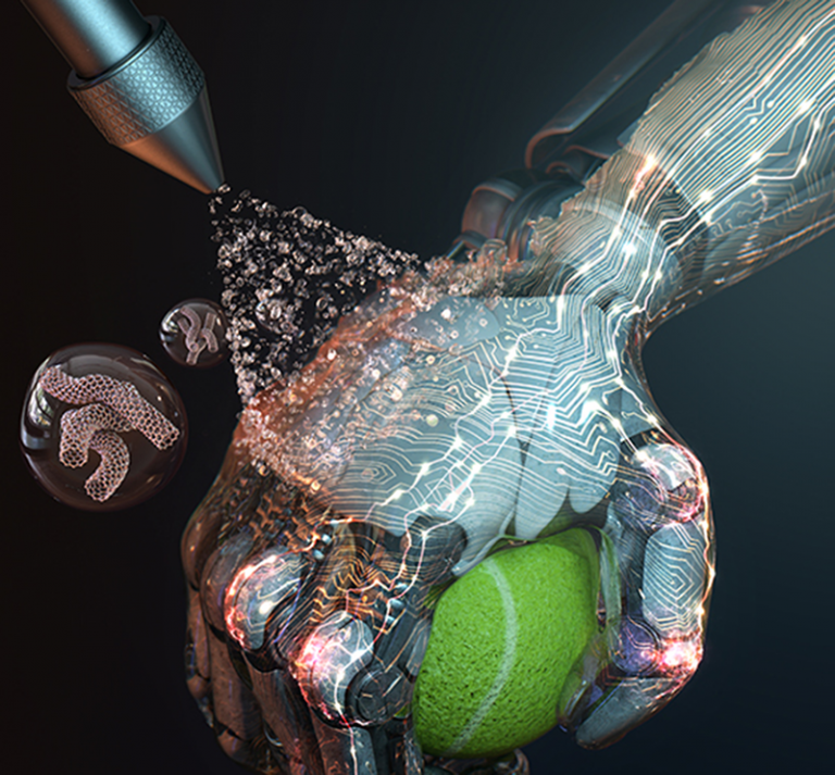 Spray coated tactile sensor