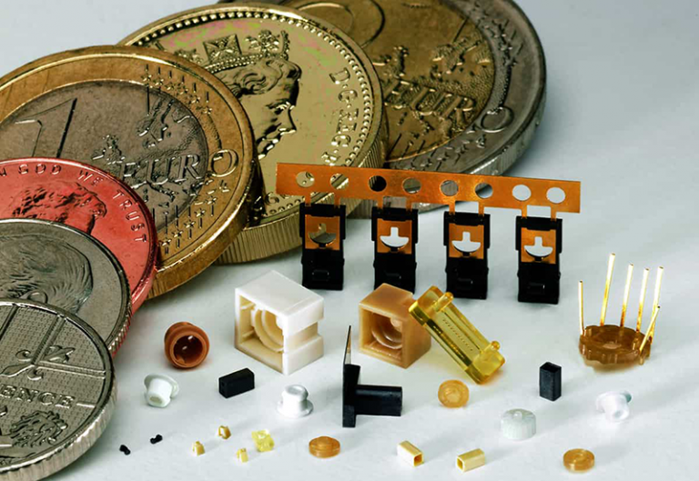 Locking features in microscopic molding