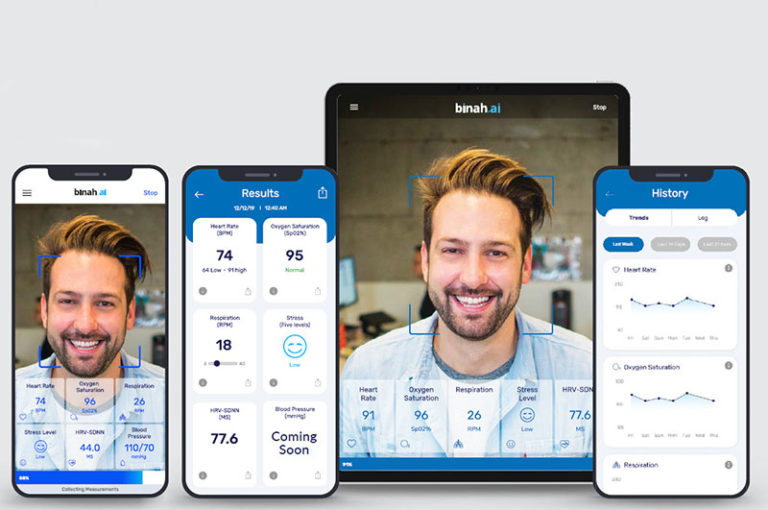 Binah app Bvue uses phone camera