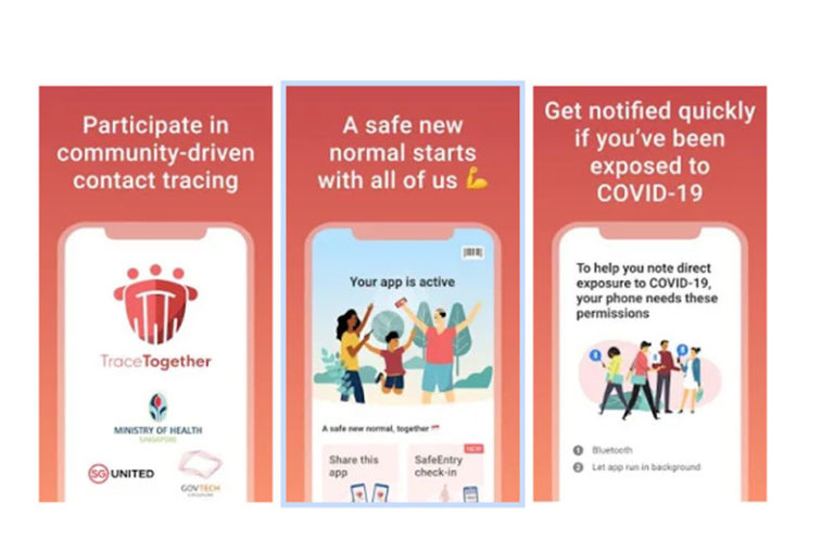 Singapore wearable token contact tracing app