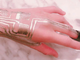 Penn State Engineers Print Sensors Directly On Human Skin Without Using Heat Sensors printed on skin without heat