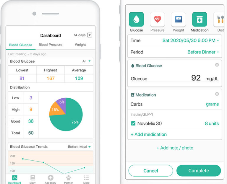 Fitbit Health2Sync App Diabetes Management