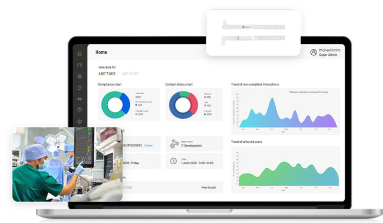 Contact Tracing Wearables Containing COVID-19