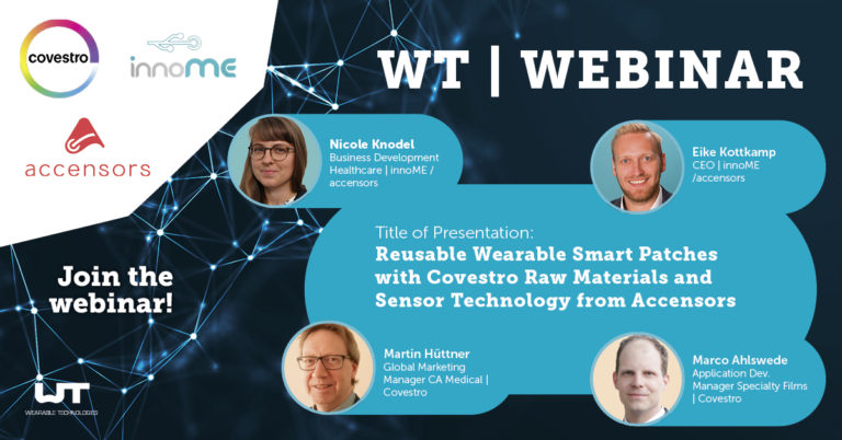 WT | Studio: Covestro | innoMe | accensors: Reusable Wearable Smart Patches with Covestro Raw Materials and Sensor Technology from Accensors